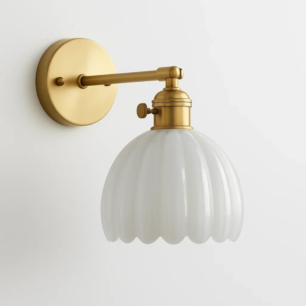 Retro wandlamp – glazen tulpontwerp voor elegante verlichting