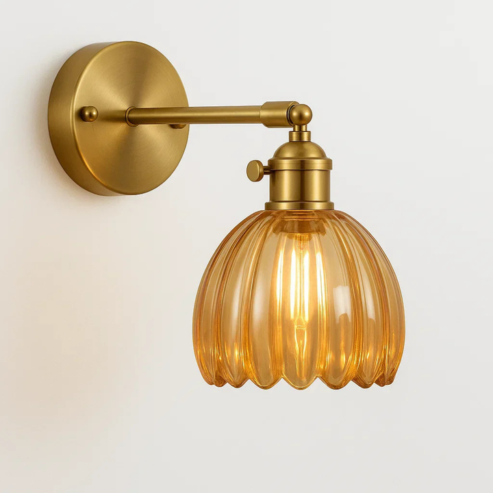 Retro wandlamp – glazen tulpontwerp voor elegante verlichting