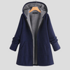 Dames “solid fleece” jas met capuchon