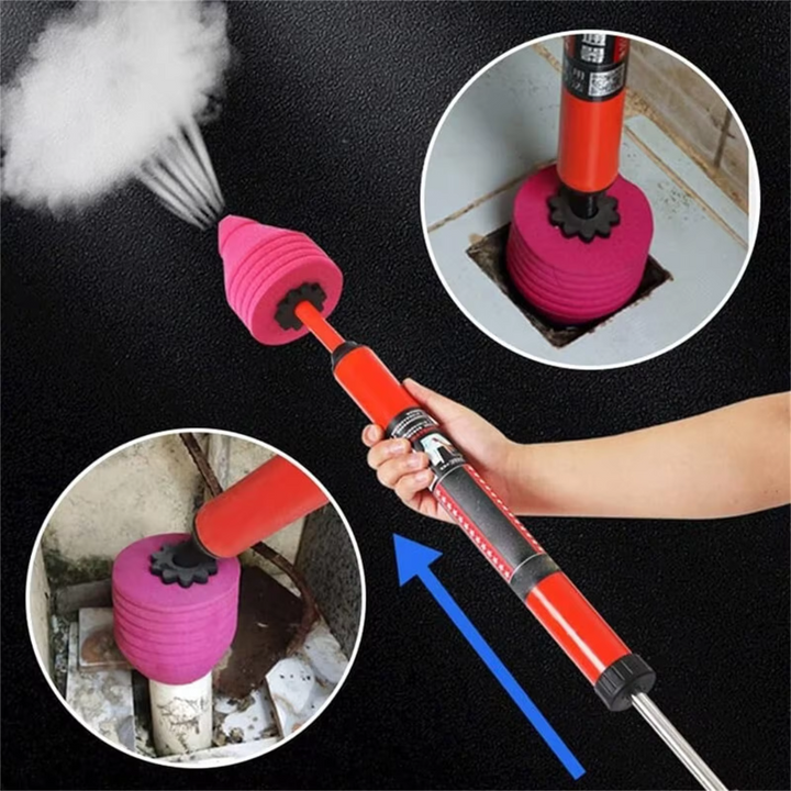AirBlast Pro Hogedruk Afvoerreiniger | Krachtige Pneumatische Ontstopper voor Toiletten, Wastafels en Afvoeren