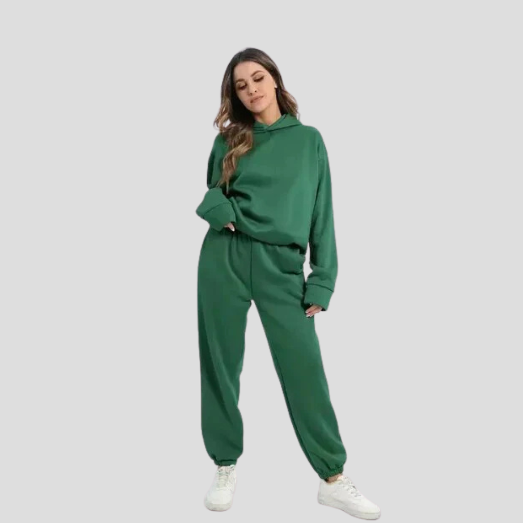 Dames Hoodie & Jogger Set – Ontspannen Winter Loungewear