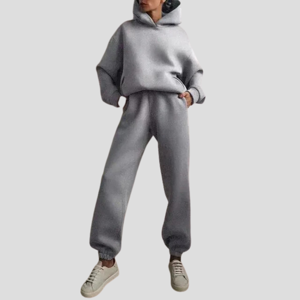 Dames Hoodie & Jogger Set – Ontspannen Winter Loungewear