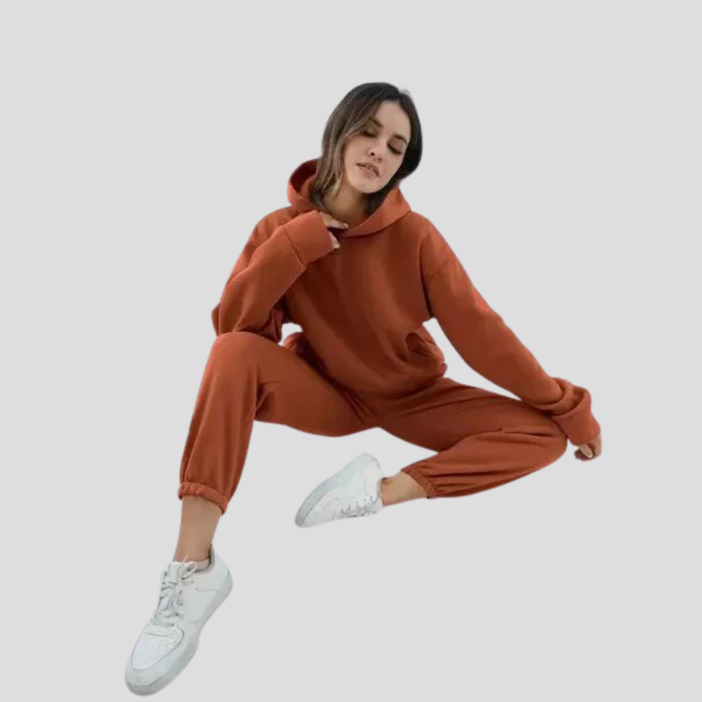 Dames Hoodie & Jogger Set – Ontspannen Winter Loungewear