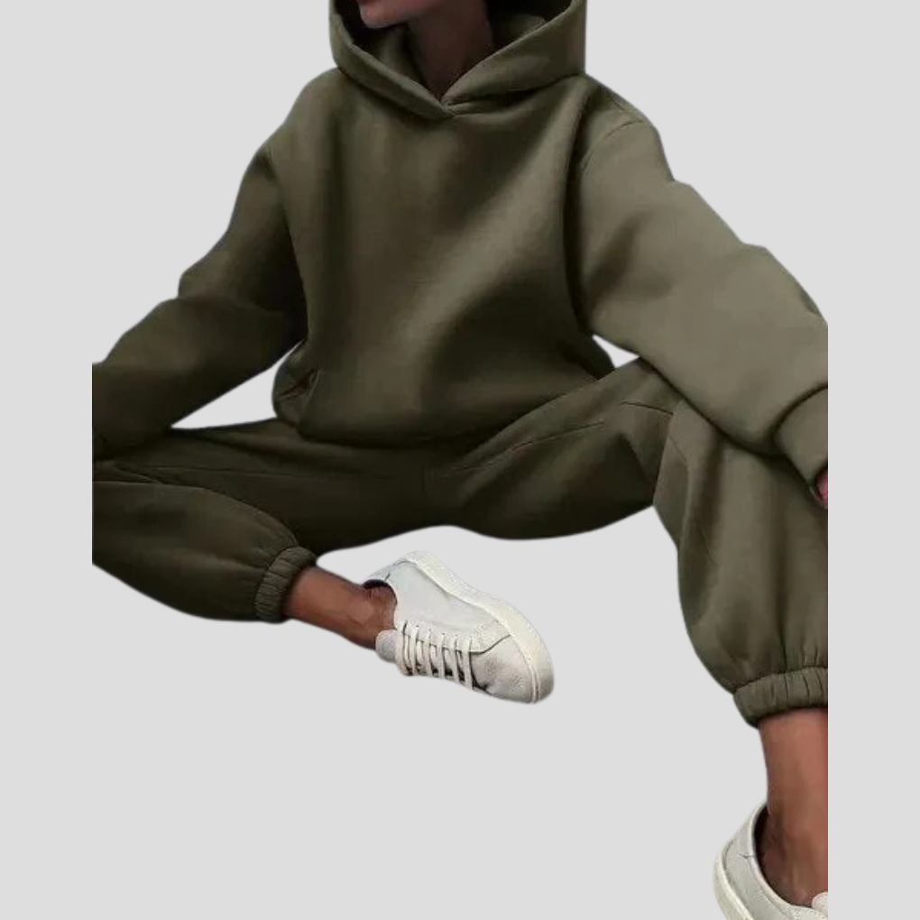 Dames Hoodie & Jogger Set – Ontspannen Winter Loungewear