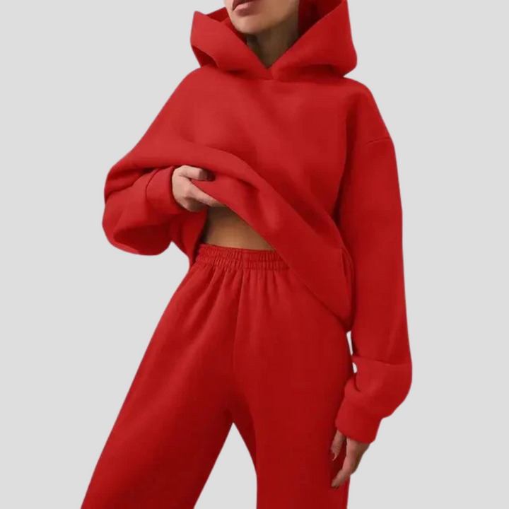 Dames Hoodie & Jogger Set – Ontspannen Winter Loungewear