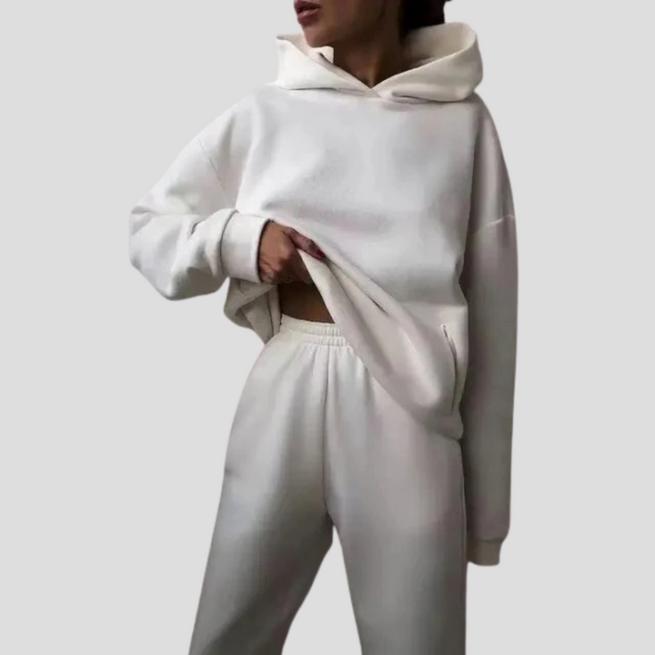 Dames Hoodie & Jogger Set – Ontspannen Winter Loungewear