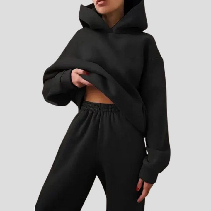Dames Hoodie & Jogger Set – Ontspannen Winter Loungewear