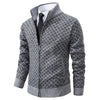 Heren Lente Vest met Rits en Geometrisch Patroon