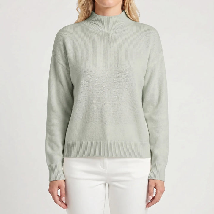 VeloriaRelaxed Mock-Neck Knitted Jumper