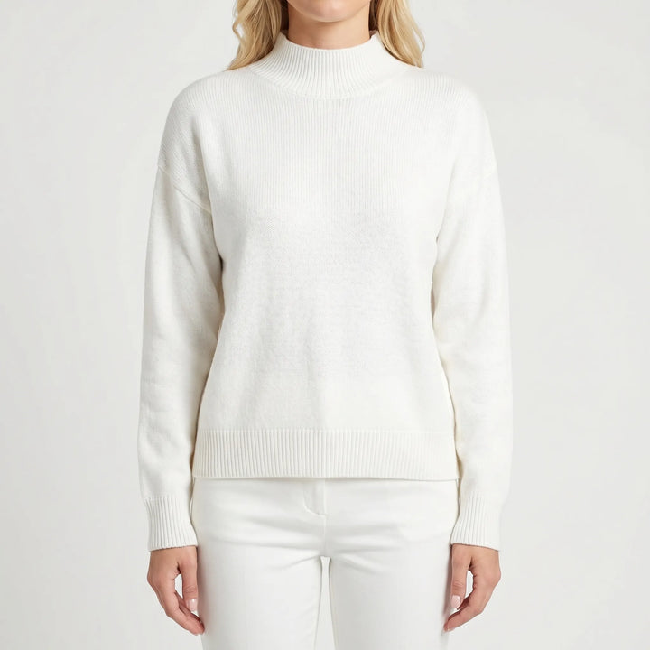 VeloriaRelaxed Mock-Neck Knitted Jumper
