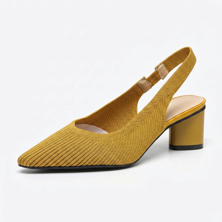 VeltrenaPointed Toe Slingback Block Heel