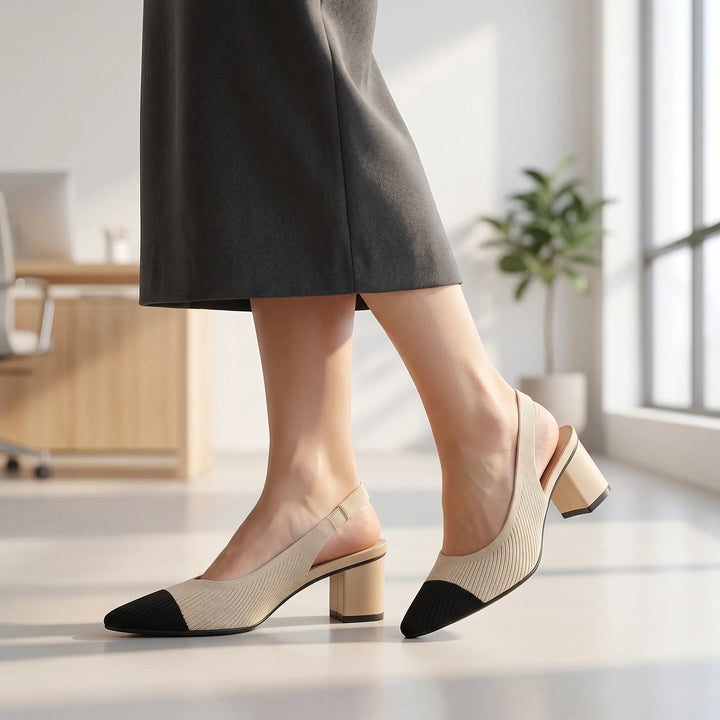 VeltrenaPointed Toe Slingback Block Heel