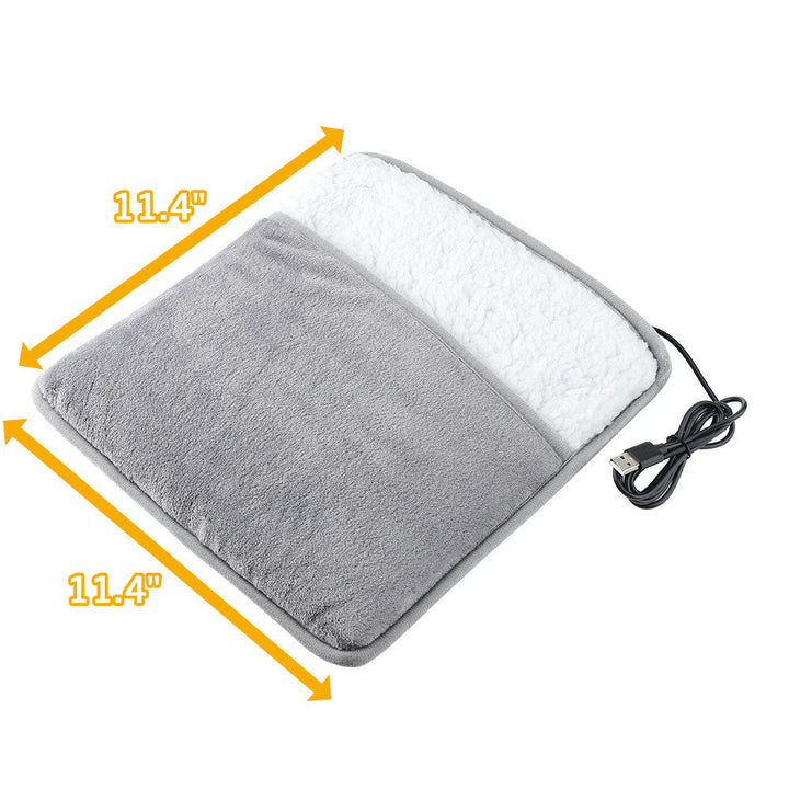 USB-voetenwarmer van zachte flanel met 40 °C warmte