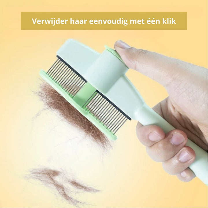 Zelfreinigende verzorgingskam voor honden en katten