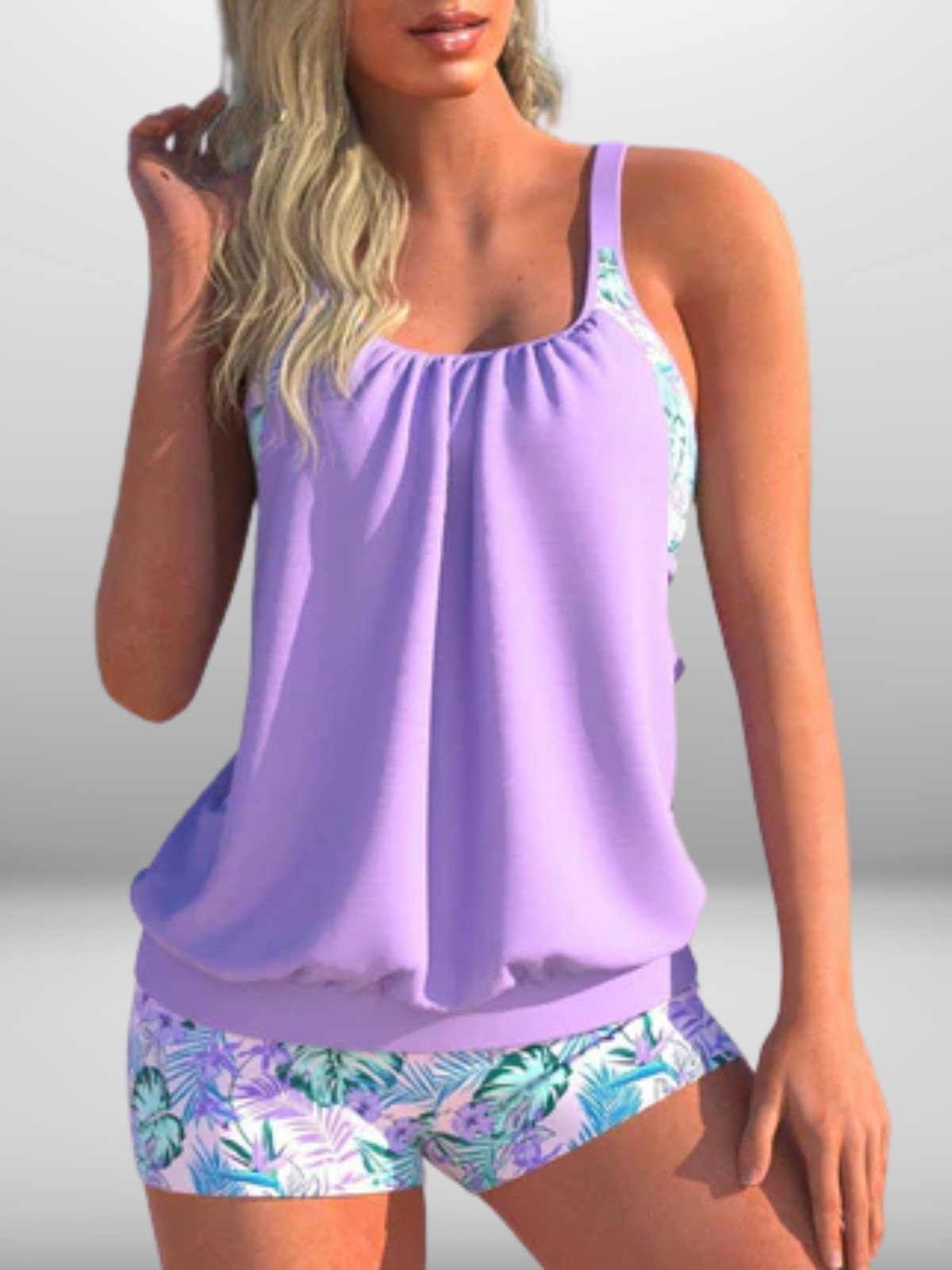Vionora – Trendy Twee-Delige Tankini met Flatterende Pasvorm en Stijlvol Design