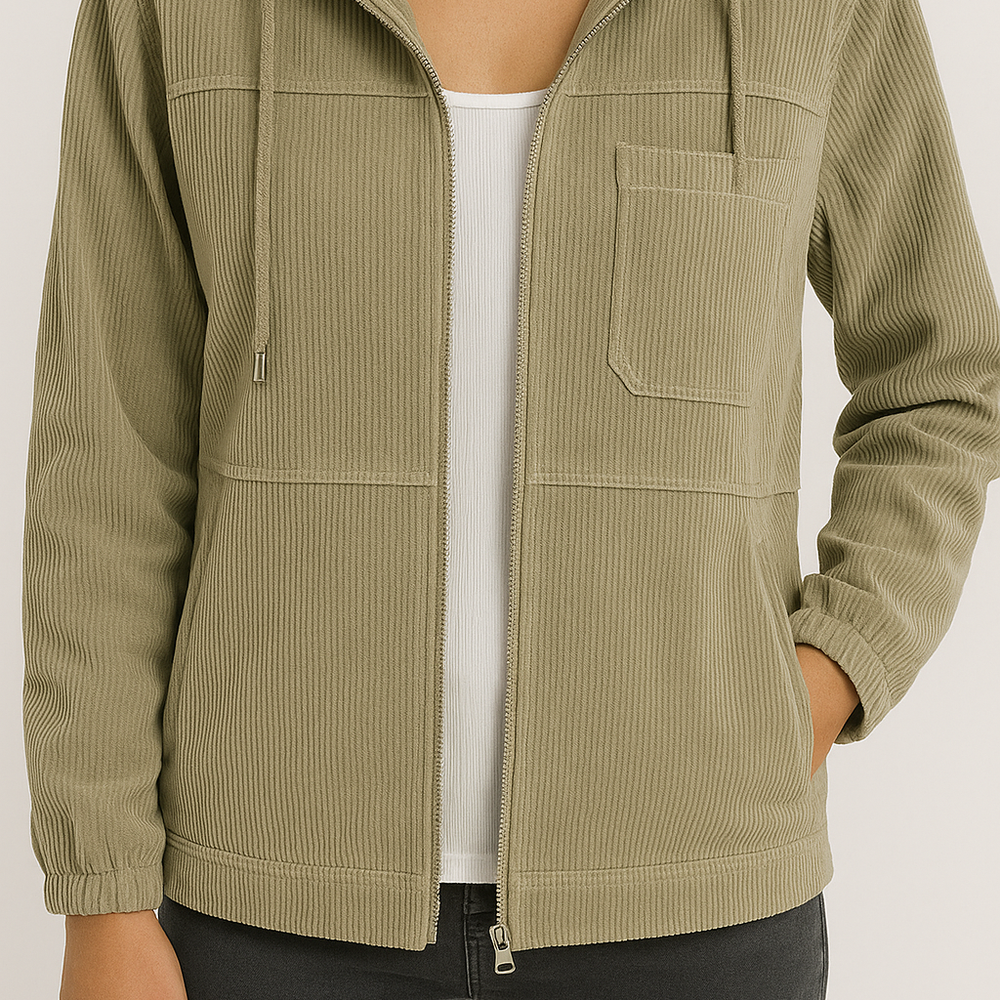 
                  
                    Virella – Casual Damesjas met Capuchon en Ritssluiting - SkinzLine
                  
                