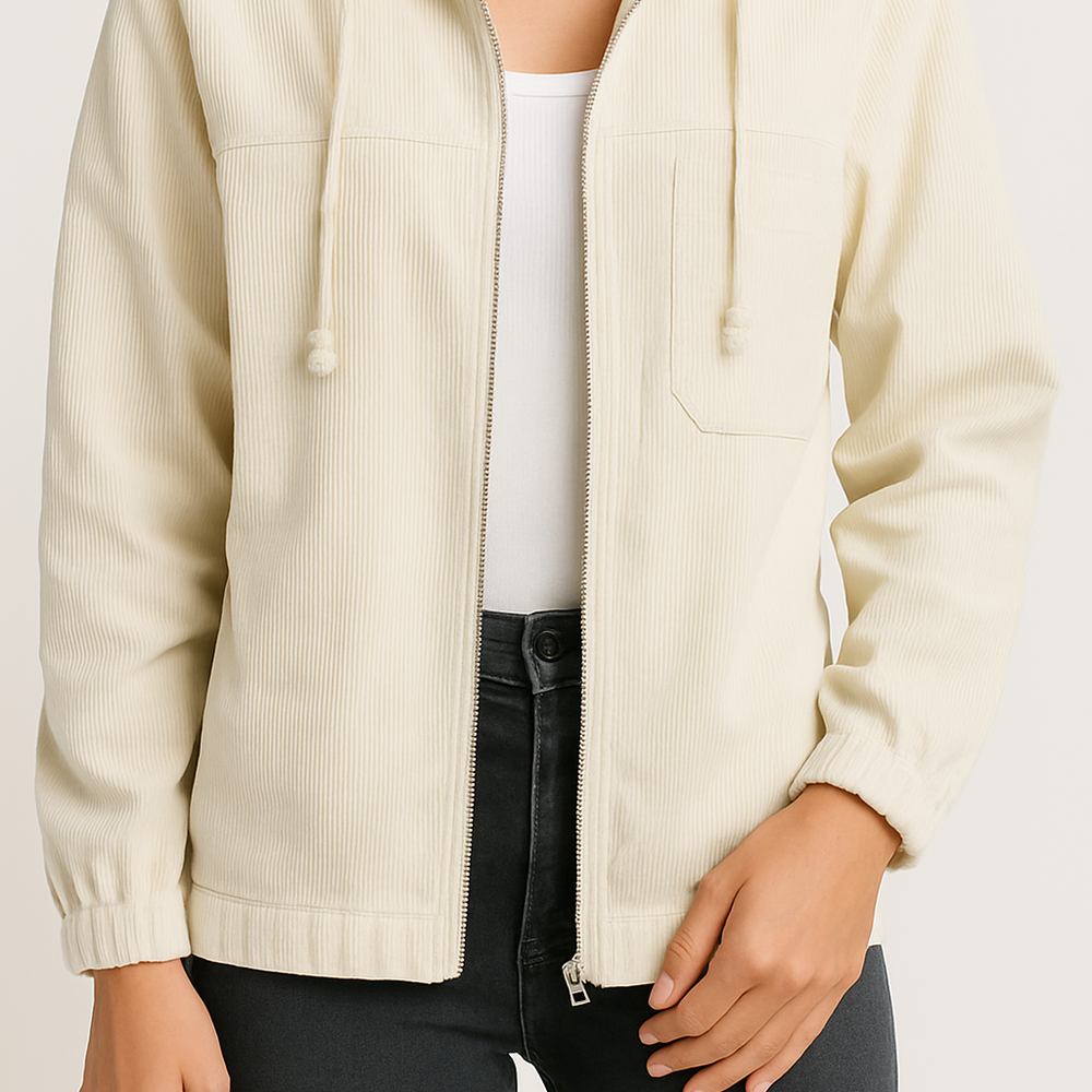 
                  
                    Virella – Casual Damesjas met Capuchon en Ritssluiting - SkinzLine
                  
                