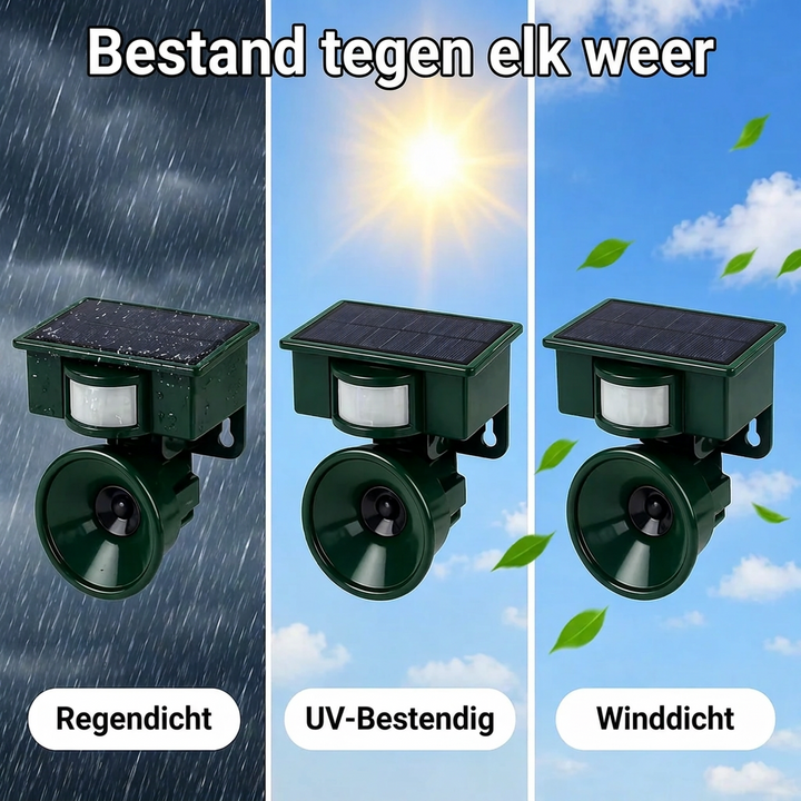 Vogelverjager | Bewegingssensor op zonne-energie | Diervriendelijke havikgeluiden