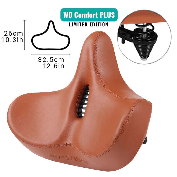 Comfortabele fietszadel met extra brede zit
