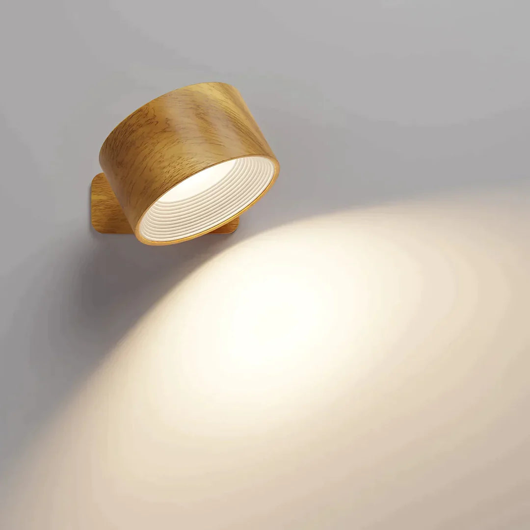 Snoerloze LED-wandlamp met 360° draaibare kop, aanraakdimmer, 3 lichtkleuren en USB-C-accu