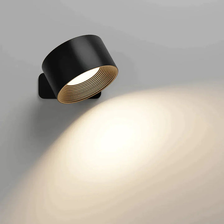 Snoerloze LED-wandlamp met 360° draaibare kop, aanraakdimmer, 3 lichtkleuren en USB-C-accu