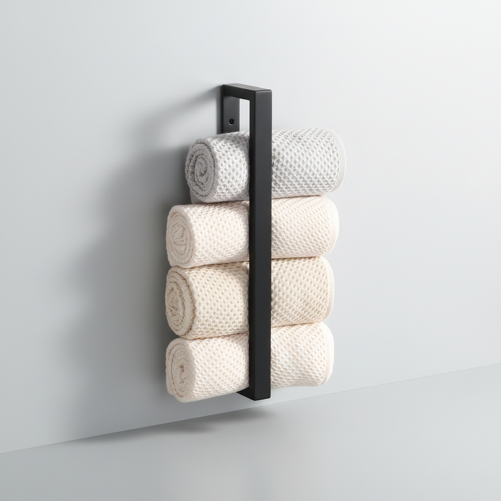 Wandgemonteerde Handdoekhouder van RVS - Rollify