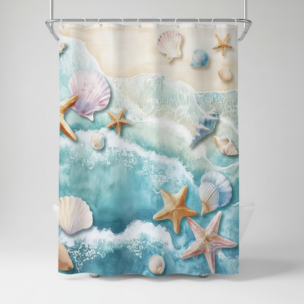 Waterdichte Polyester Douchegordijn - Coastella