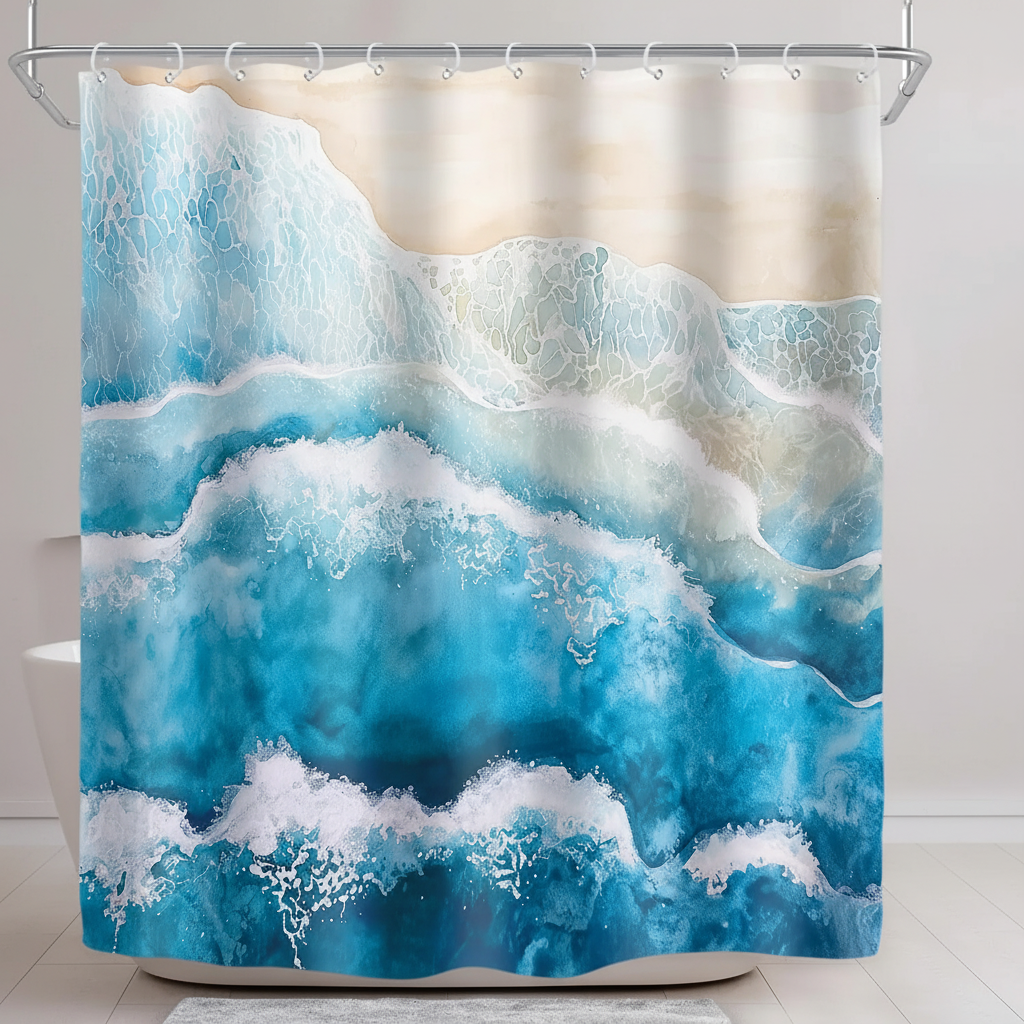 Waterdichte Polyester Douchegordijn - Coastella
