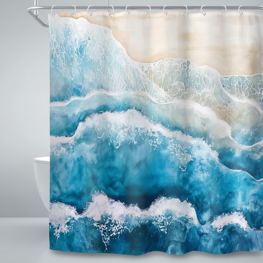Waterdichte Polyester Douchegordijn - Coastella