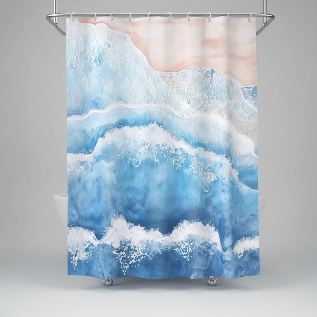 Waterdichte Polyester Douchegordijn - Coastella