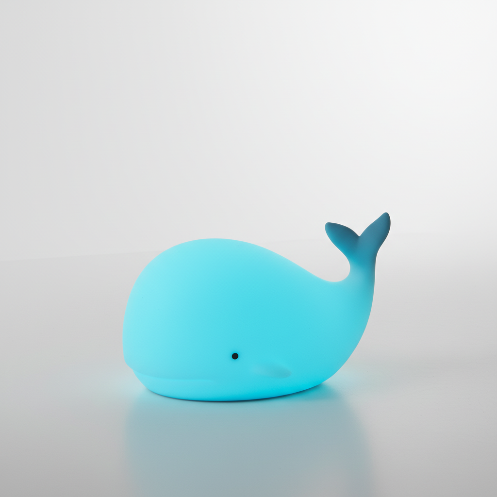 Zacht siliconen nachtlampje – GlowWhale