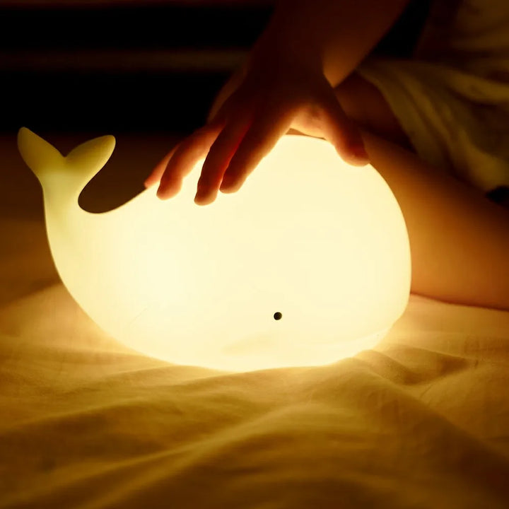 Zacht siliconen nachtlampje – GlowWhale