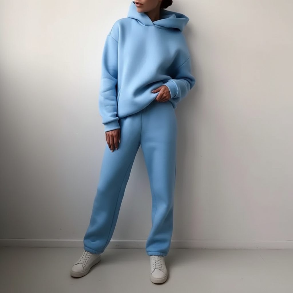 Zacht fleece trui-set - Marie
