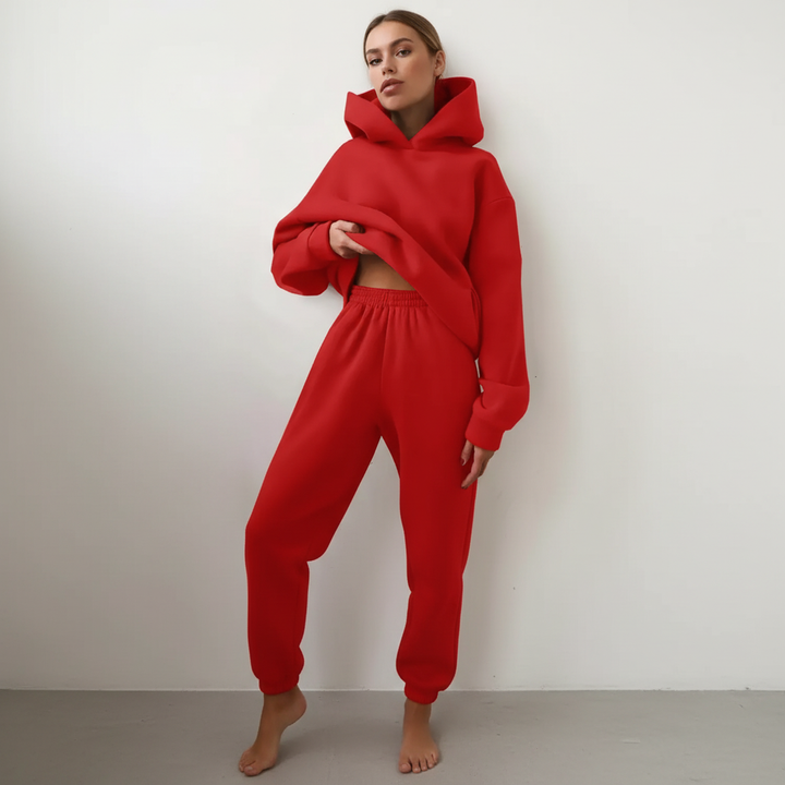 Zacht fleece trui-set - Marie