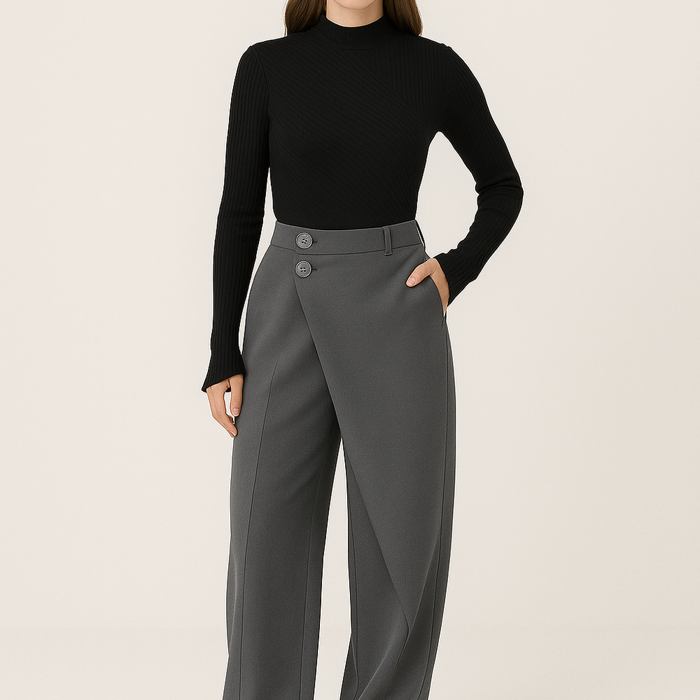 Wikoria – Broek met Wijd Wikkeldetail - SkinzLine