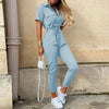 Getailleerde Jumpsuit met Verstelbare Tailleband