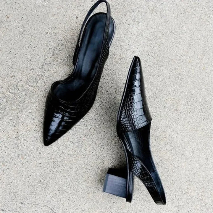 Ergonomische Bruine Pumps - Croco
