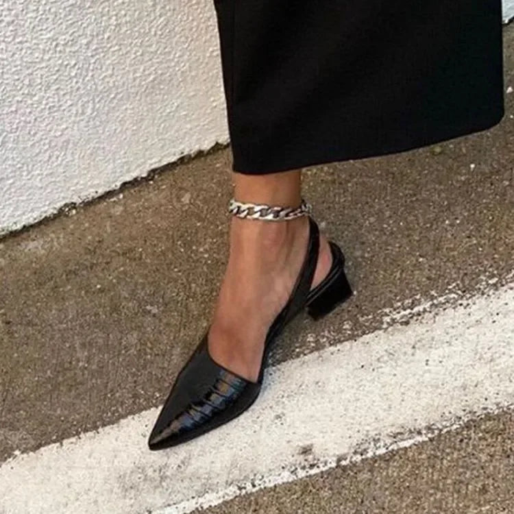 Ergonomische Bruine Pumps - Croco