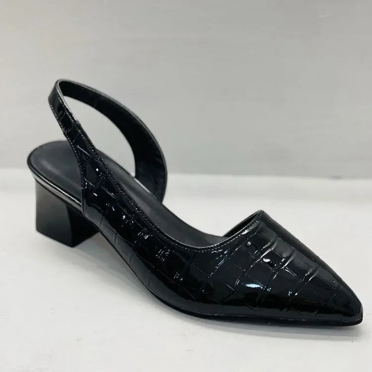 Ergonomische Bruine Pumps - Croco