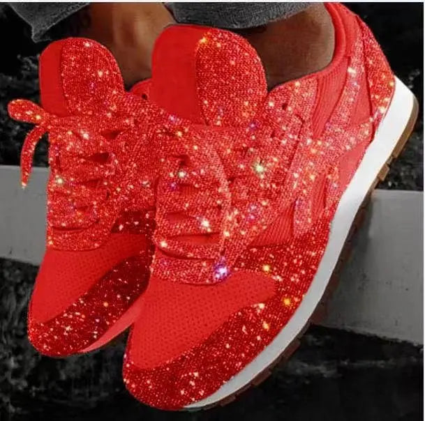 Glitter dames sneakers met sportieve comfort - Leona
