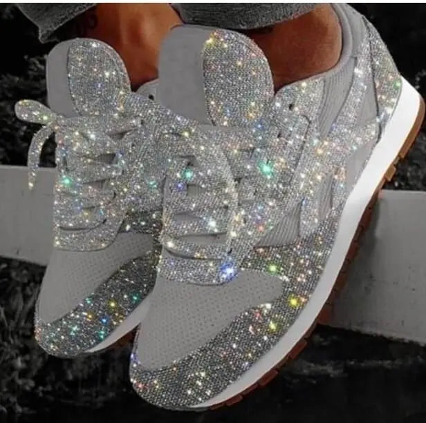 Glitter dames sneakers met sportieve comfort - Leona