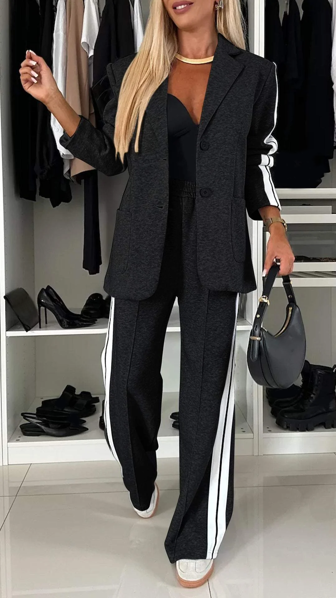 EliteEase VivaSet 2-Delige Set | Blazer en Broek met Relaxed Fit voor een Chique Look