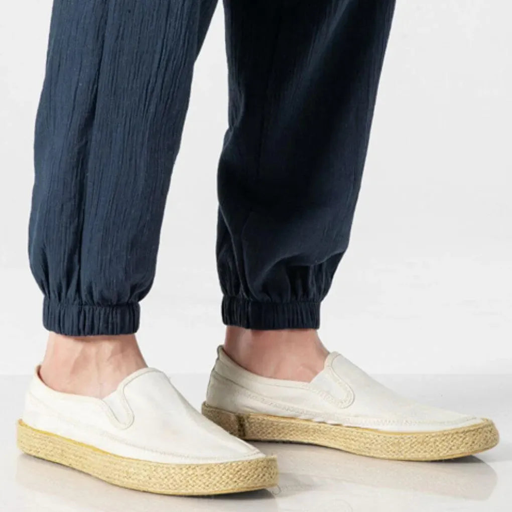 Herenbroek van katoenmix en linnen – Lichtgewicht, voor dagelijks gebruik