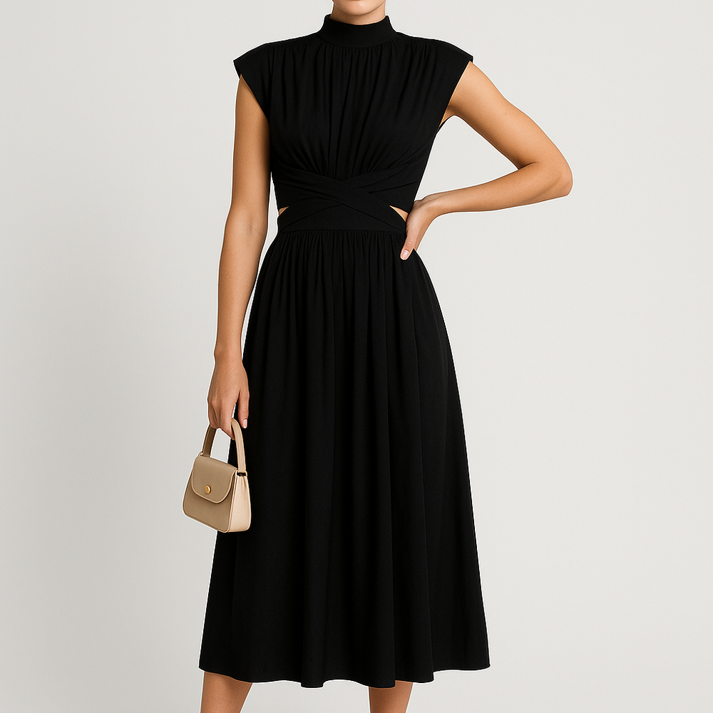 Yveline – Zomerjurk met Opengewerkte Rug en Elegante Snit - SkinzLine