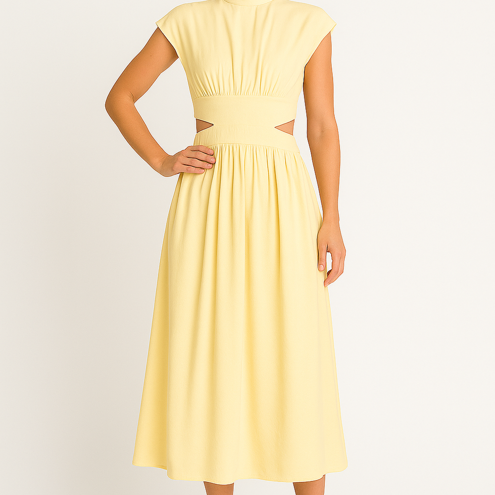 
                  
                    Yveline – Zomerjurk met Opengewerkte Rug en Elegante Snit - SkinzLine
                  
                