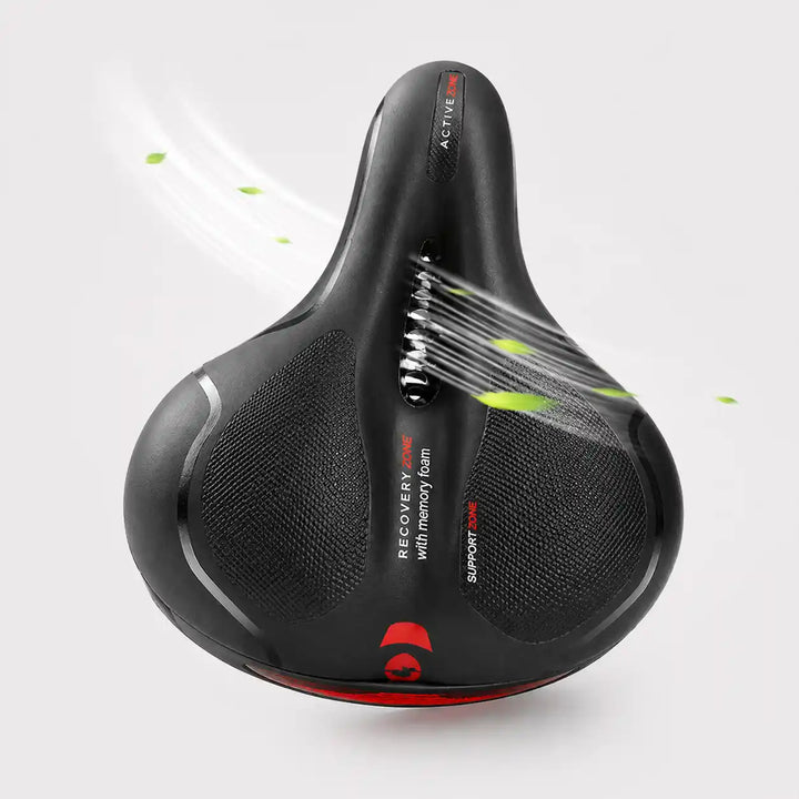 Ergonomische comfortabele fietszadel met uitsparing – met 2 inch dik schuim en waterdicht PU-leer