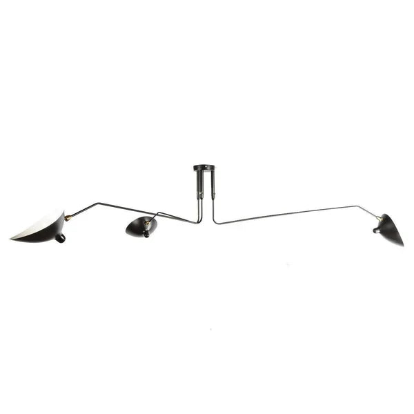 Zwarte plafondlamp met draaibare armen – modern design