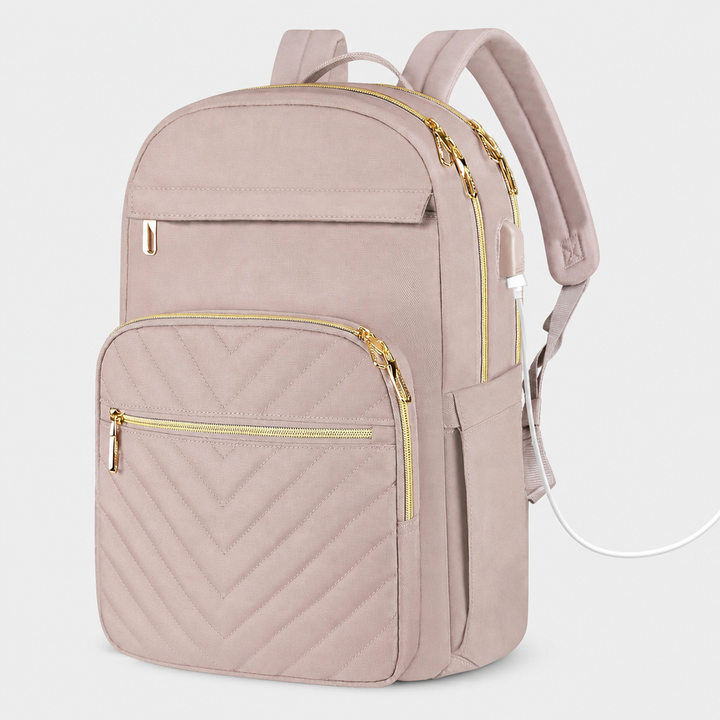 Stijlvolle Tech Rugzak voor Dames – USB & 15.6" – Carriro