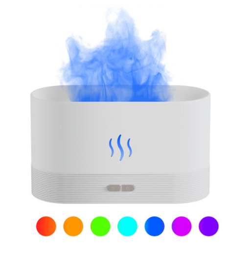Aroma diffuser met vlameffect en 180 ml tank, stil en op USB