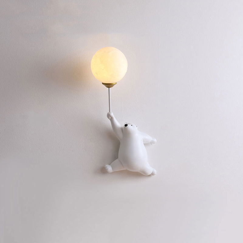 Schattige Beer Wandlamp met Decoratief Ballonlicht voor Kinderkamer